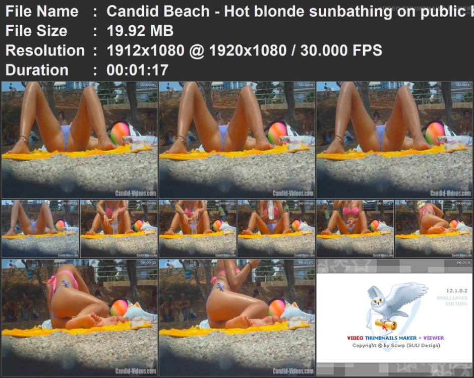 Candid Beach - Hot blonde sunbathing on public beach wearing.mp4.jpg