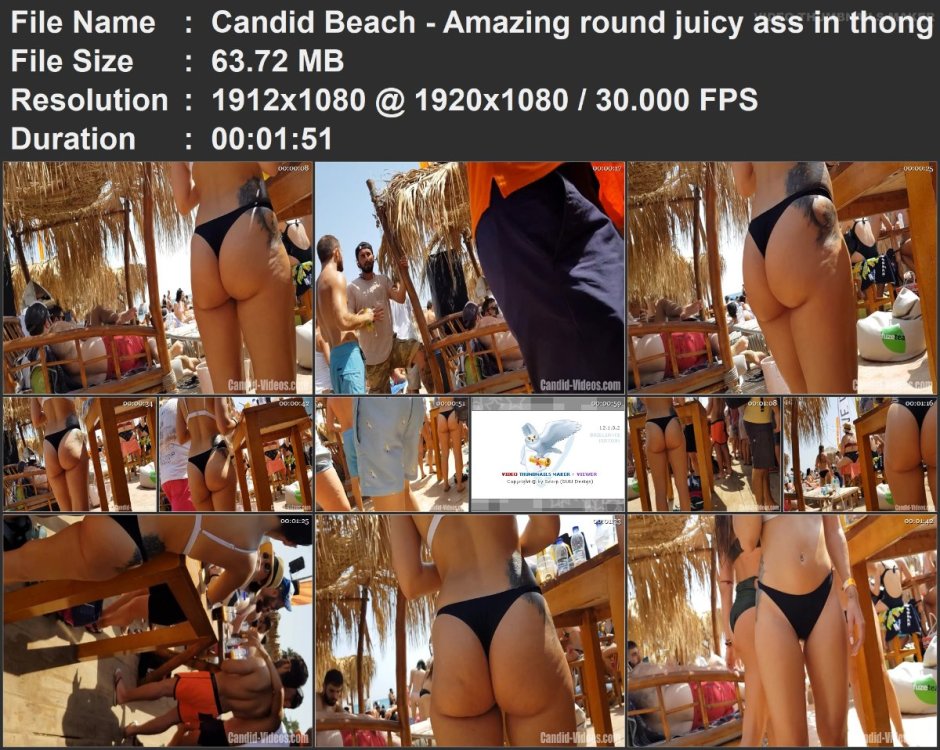 Candid Beach - Amazing round juicy ass in thong black bikini.mp4.jpg