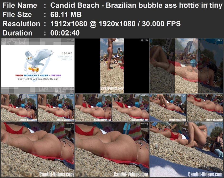 Candid Beach - Brazilian bubble ass hottie in tiny thong bik.mp4.jpg