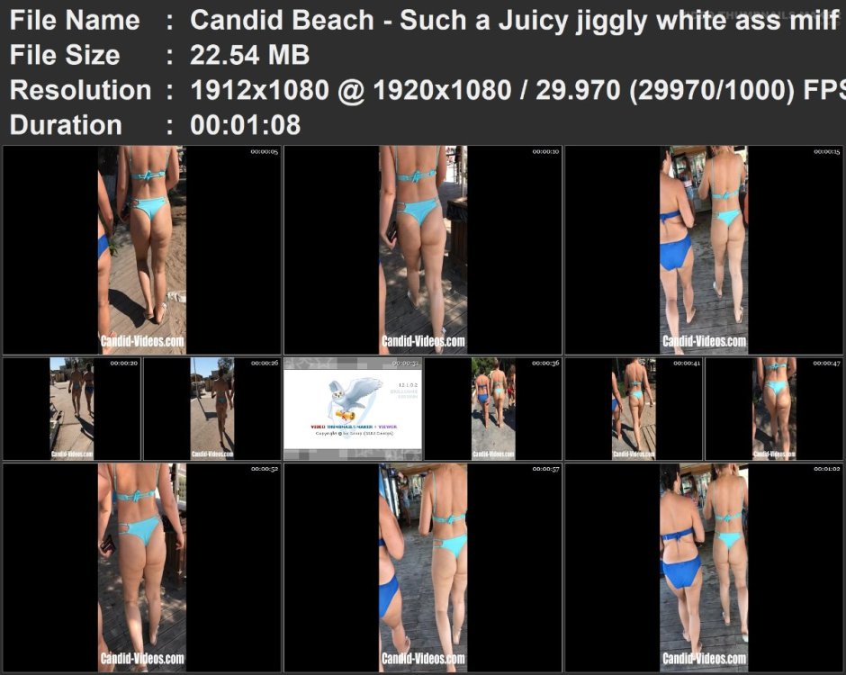 Candid Beach - Such a Juicy jiggly white ass milf in thong b.mp4.jpg