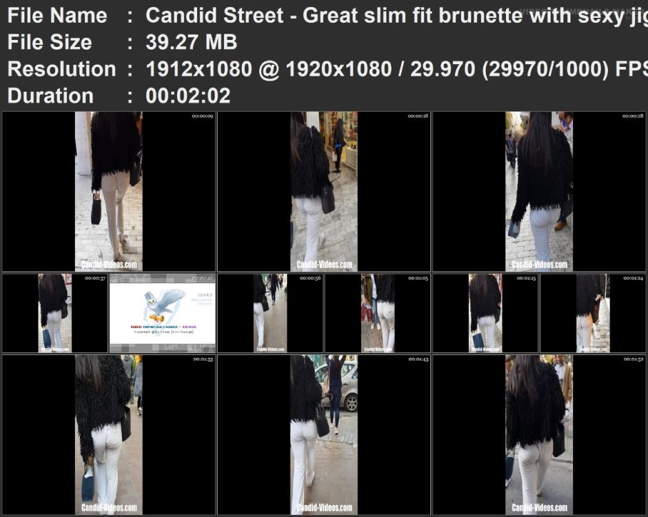 Candid Street - Great slim fit brunette with sexy jiggly ass.mp4.jpg