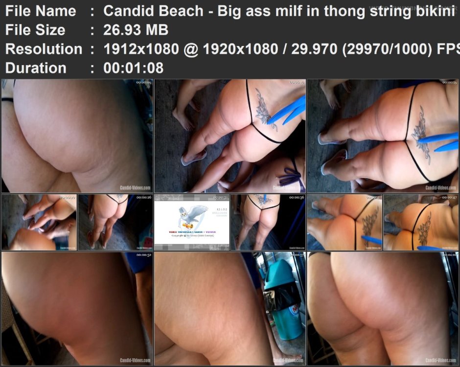 Candid Beach - Big ass milf in thong string bikini and tatto.mp4.jpg