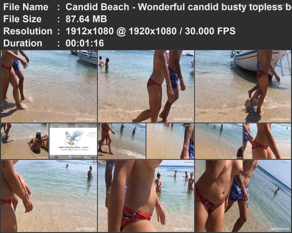 Candid Beach - Wonderful candid busty topless beauty, walkin.mp4.jpg