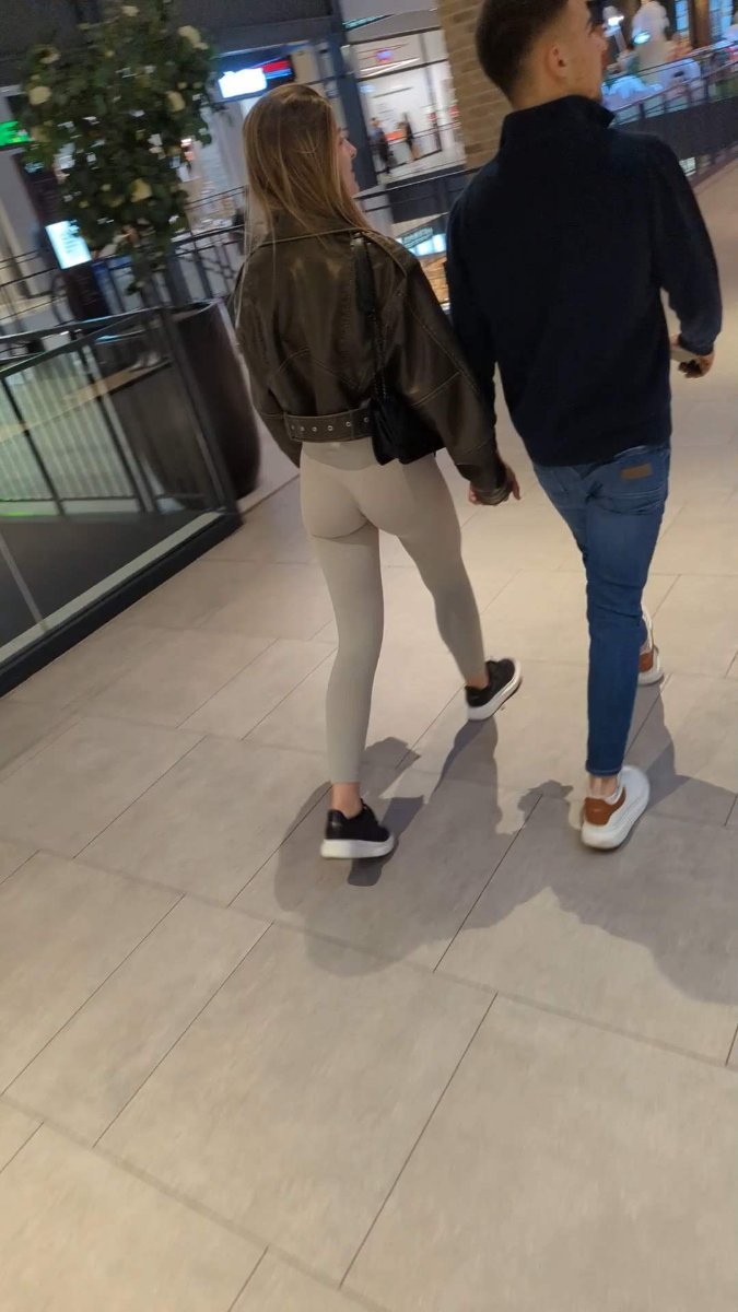 Round bubble tight ass in leggings definition, following for almost 3