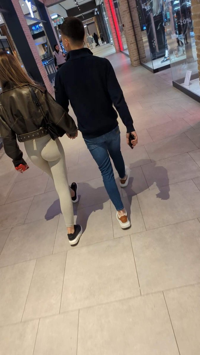 Round bubble tight ass in leggings definition, following for almost 3